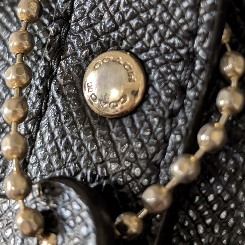 Coach City Zip Tote Black Leather Bag - Picture 14 of 15